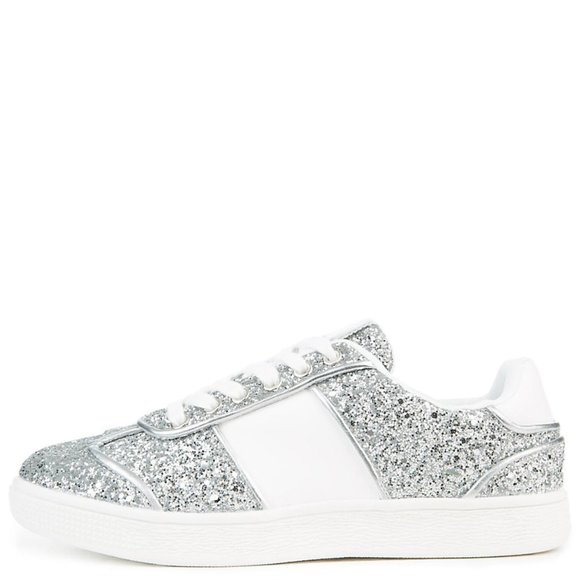 Silver Glitter Sneakers - Picture 1 of 3